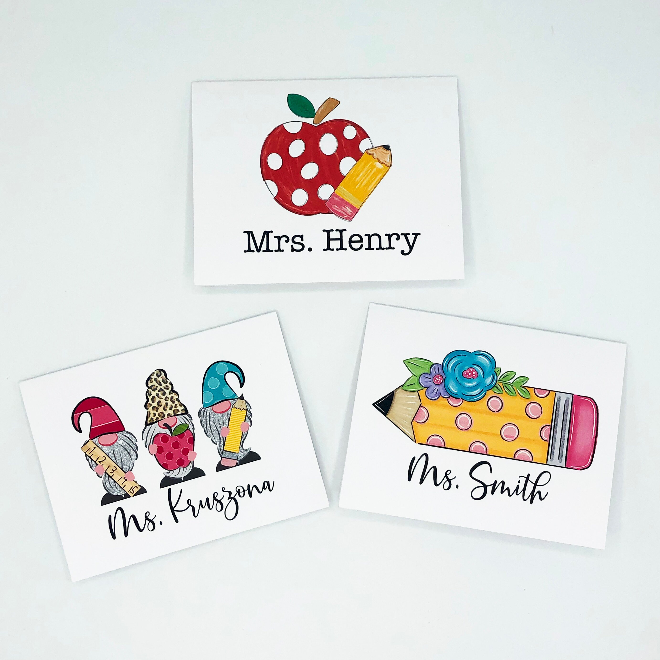 Personalized Teacher Note Card Set Teacher Appreciation - Etsy India