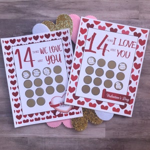 Valentine Scratch Off Print | 14 Things I Love About You | Valentine's Day Gift | Valentine's Day Card