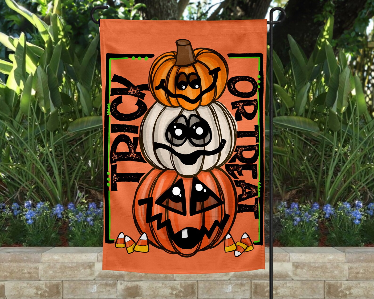 Garden Flag Trick Or Treat Garden Flag Flag Yard Etsy.de