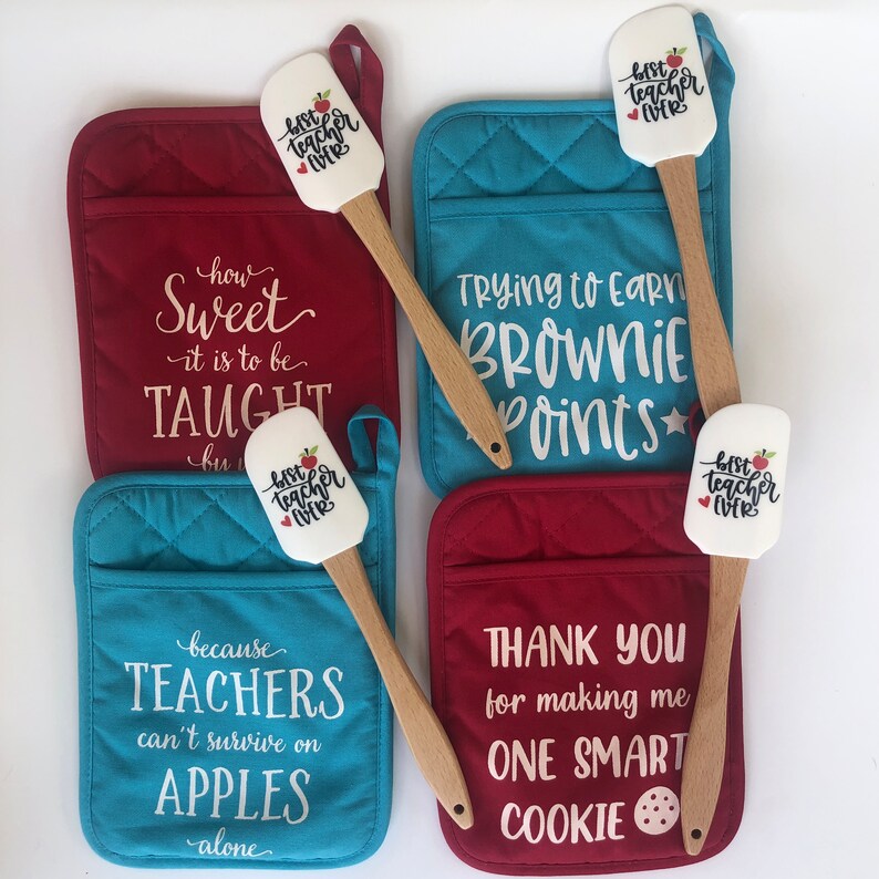 Teacher Gift Potholder Teacher Gift Oven Mitt Teacher Gift Etsy