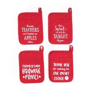 Teacher Gift Potholder Teacher Gift Oven Mitt Teacher Gift Pot Holder Teacher Gift Teacher Appreciation image 3