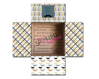 Care Package Father's Day Sticker Kit | Dad's Day Gift Present | Plaid and Mustaches