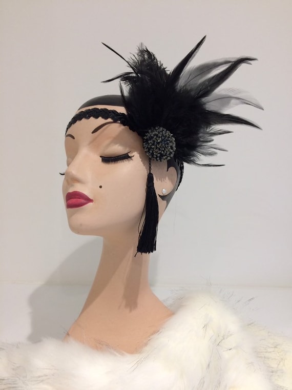 1920s feather hat