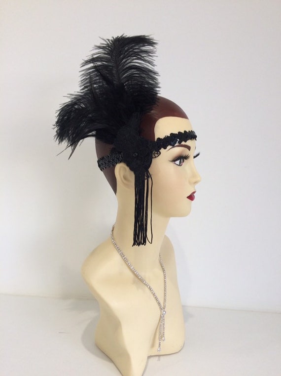 1920s feather hat