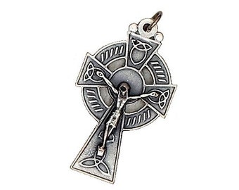 Irish Celtic Cross, Trinity Cross, St Patrick Day, Celtic Trinity Knot, Father Knot Crucifix, Mens Cross, Triquetra Cross, Unisex Cross