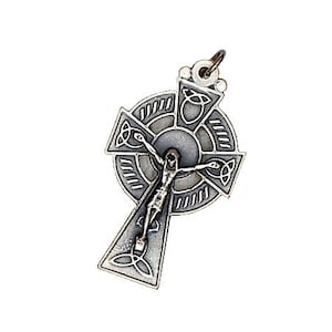 Irish Celtic Cross, Trinity Cross, St Patrick Day, Celtic Trinity Knot, Father Knot Crucifix, Mens Cross, Triquetra Cross, Unisex Cross