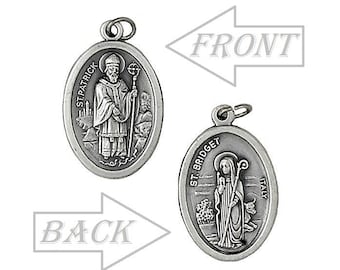 Saint Patrick Medal, Saint Bridget, Devotional Charm, Patron Saint of Ireland, Saint Patricks Day, Irish traditions, Protection from Snakes