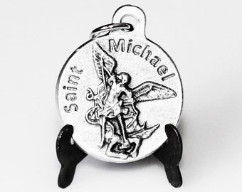 St Michael the Archangel, Flying Angel Charm, Holy Medals, Saint Michael, Winged Angel, Pray for Us, Religious Jewelry, Devotional Gifts