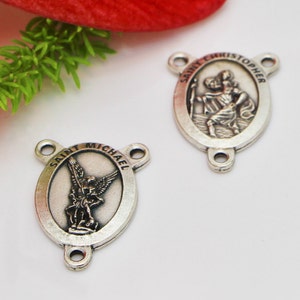 St Michael the Archangel Rosary Center, St Christopher Holy Medal, Catholic Supply, Rosary Parts, Catholic Jewelry Supplies
