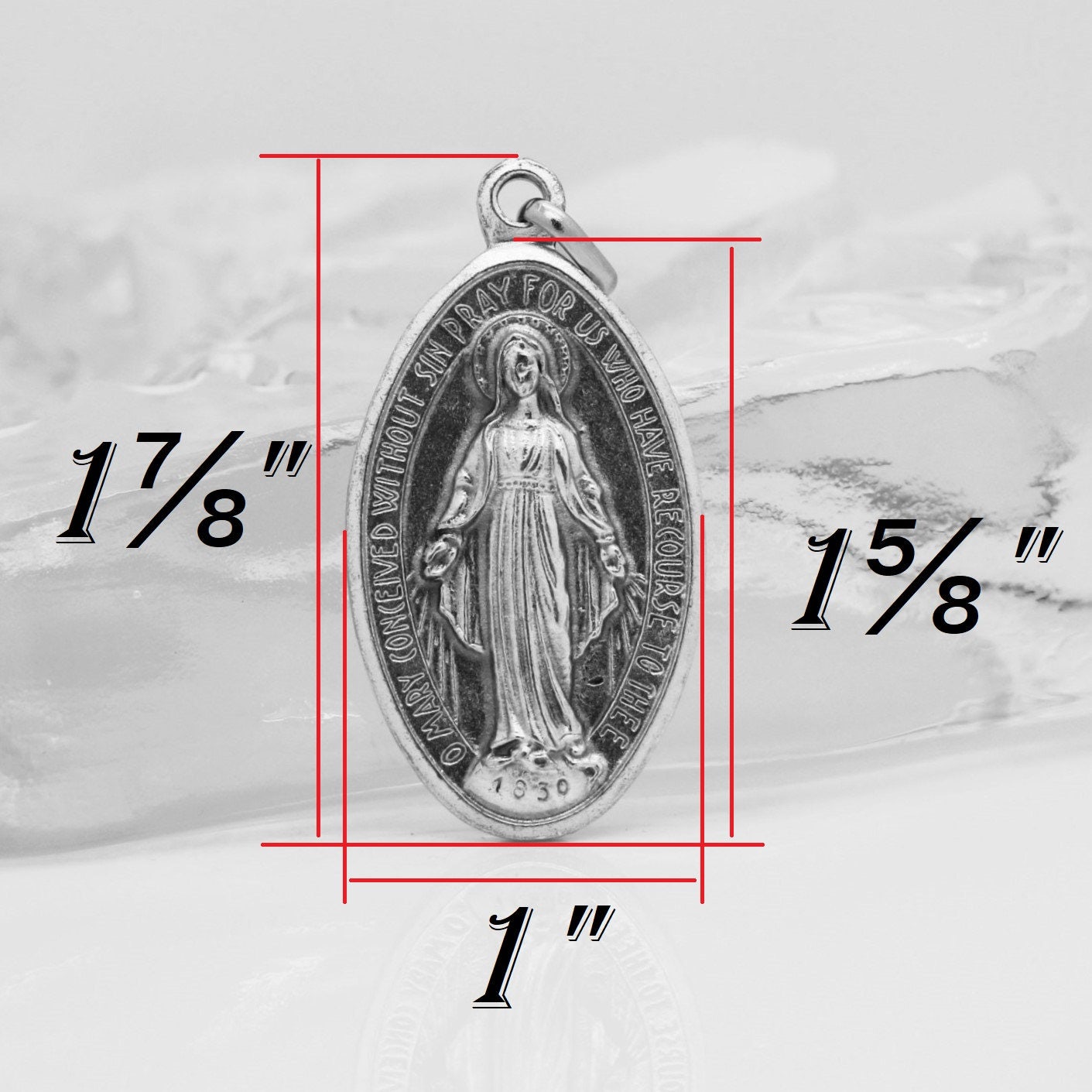 LARGE Miraculous Medal Virgin Mary Medal Miraculous Medal | Etsy