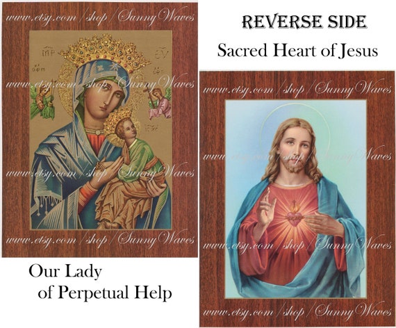 MOTHER OF PERPETUAL HELP WOODEN PLAQUE PICTURE RELIGIOUS CATHOLIC OTHERS LISTED