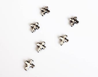 Cross Beads, Pater Beads, Cross Connector, Connectors for Rosary Making, Our Father Connector, Reversible Cross, Rosary Supplies, SET OF SIX