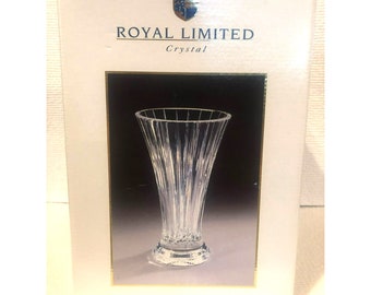 New in the Box Royal Limited Crystal Vase, 1995 May Dept Stores Co.