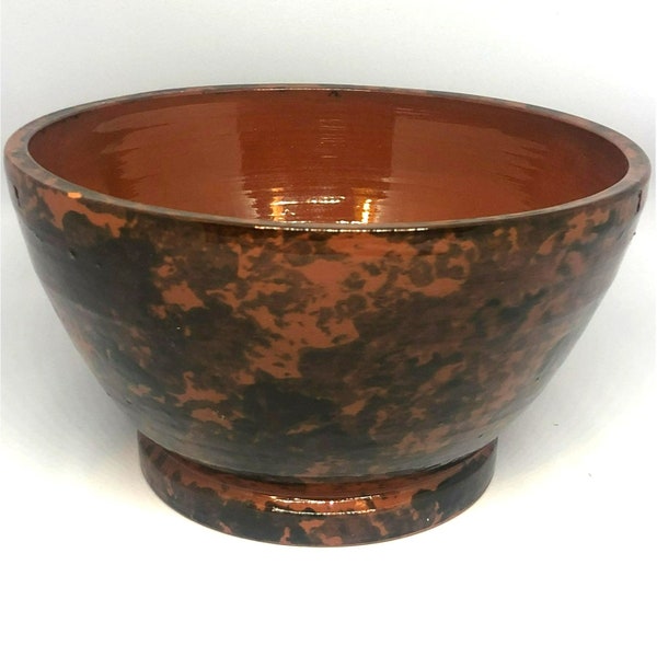 Huberhaus Pottery 1995, John Huber Redware Pottery Bowl