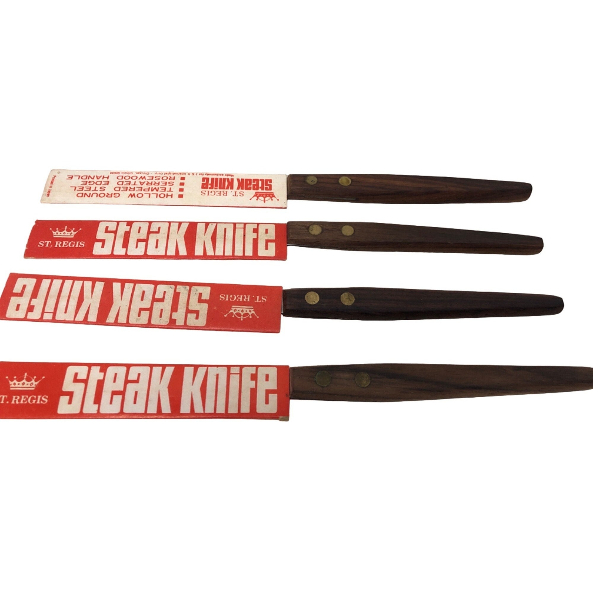 Bulk Restaurant Steak Knives with Rosewood Handle (1 Dozen)