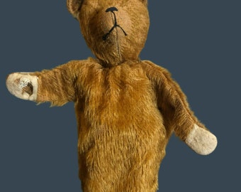 Vintage Handmade Mohair Bear Hand Puppet Early to mid 1900's