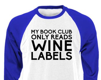 My book club only reads WINE Labels. A great gift for that | Etsy
