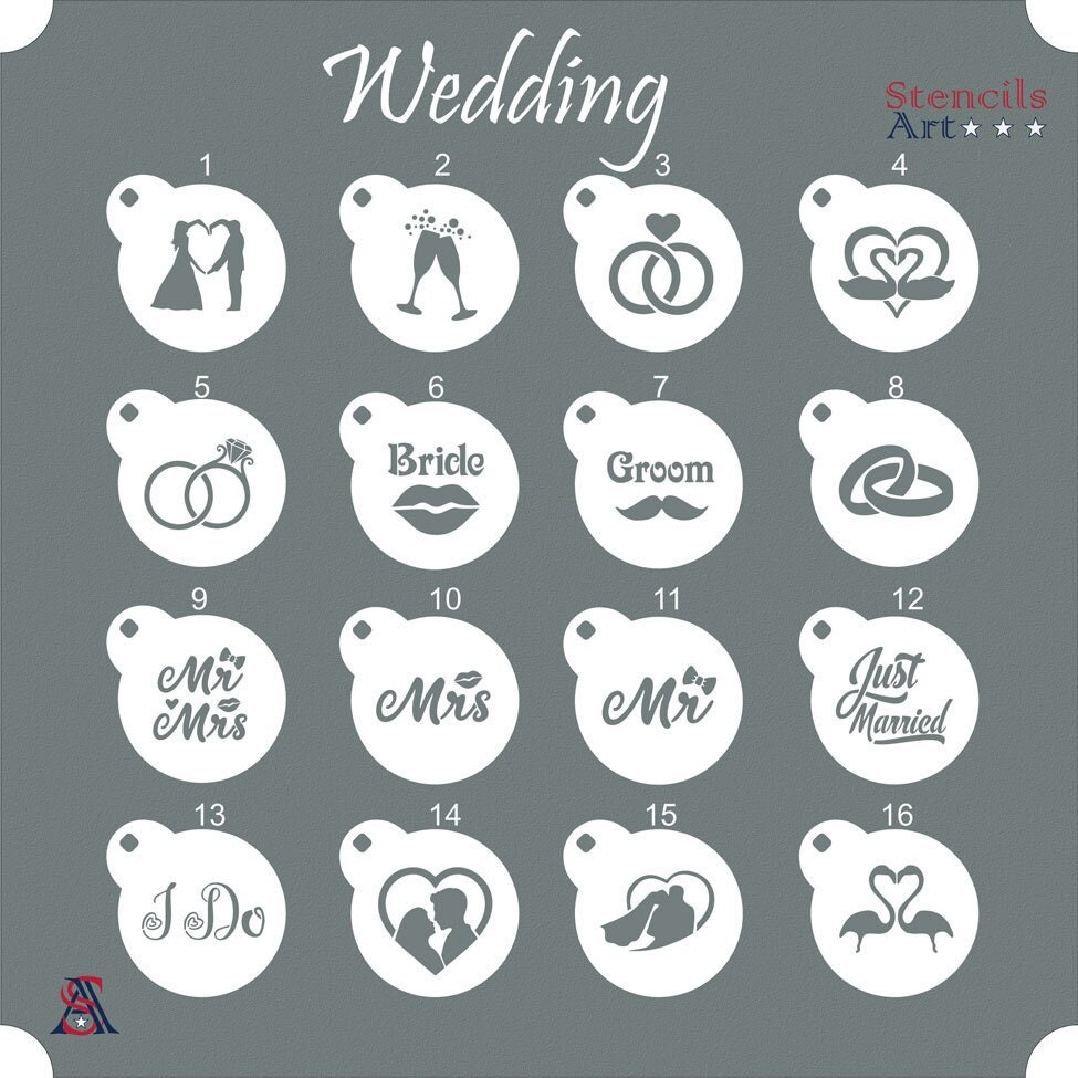 Wedding Stencils, Bride Stencils, Stencils, Cookie Stencils, Stencils ...