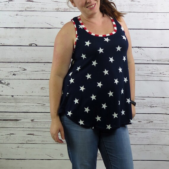 plus size patriotic tank tops