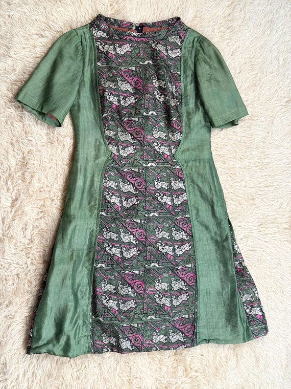 sage silk dress short Vestido Mini de Satn Kaylee - Verde Salvia