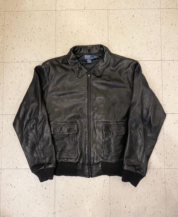 POST JUNK / 90's～ POLO RALPH LAUREN Black Lamb Leather