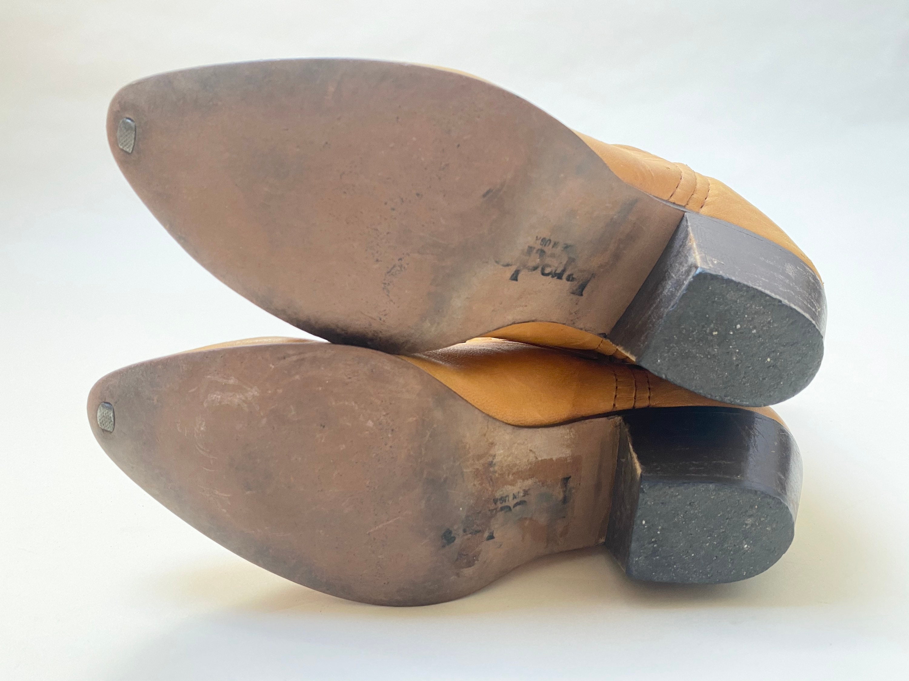 Vintage Buckskin Tan Cowboy Boots Leather Western Laredo 6 1/2 | Etsy
