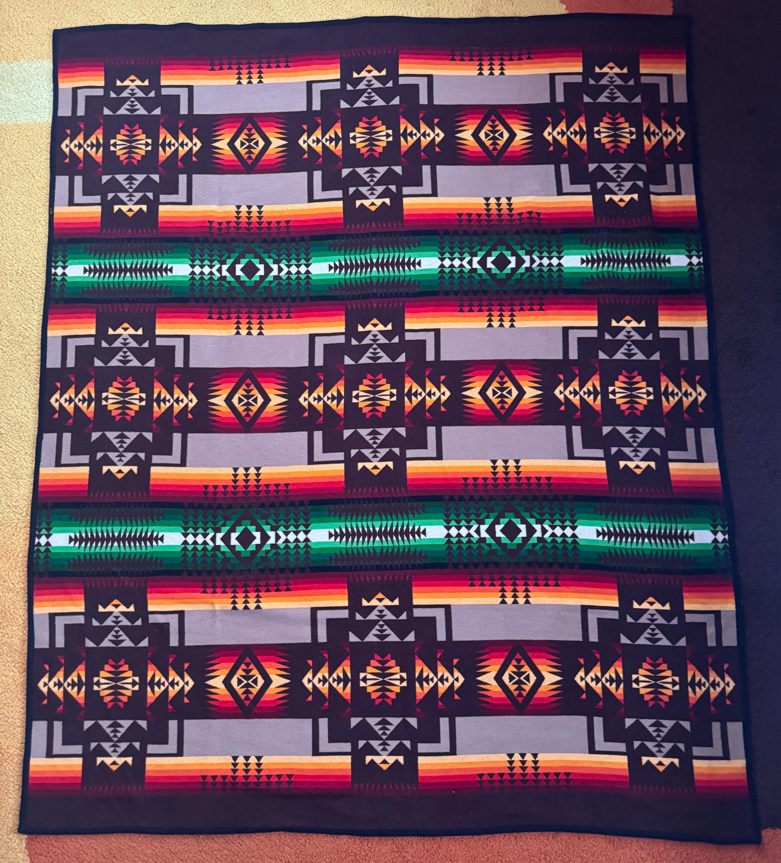Vintage Pendleton Beaver State Wool Blanket 1940s 1950s