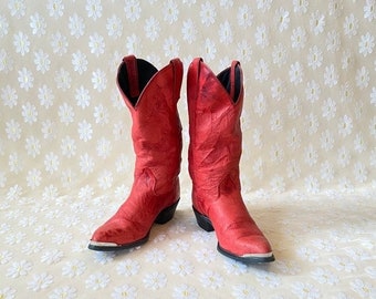 Red Cowboy Boots - Etsy