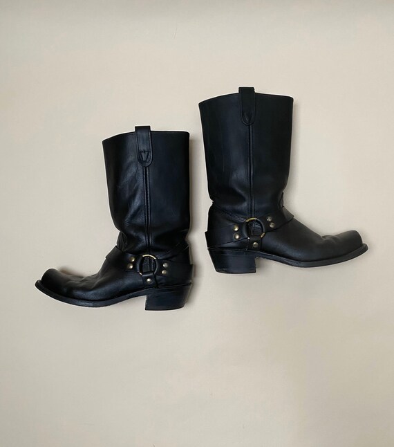 off Winter Sale Vintage Black Leather 