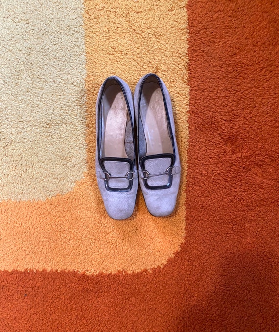 Vintage 1960’s Mod Shoes Grey Suede Size 8