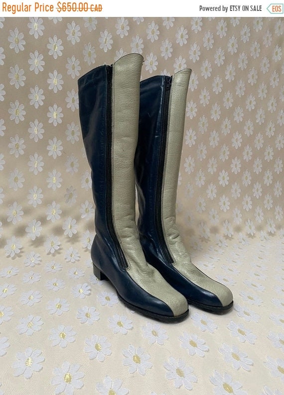 Vintage Dead Stock 1960s Mod Space Age Knee High … - image 1