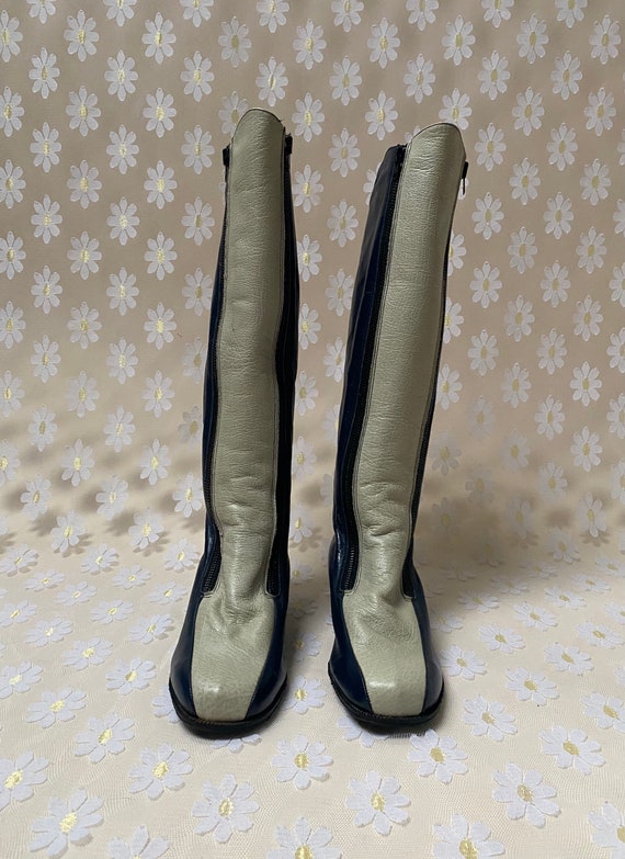 Vintage Dead Stock 1960s Mod Space Age Knee High … - image 3