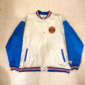 1990’s New York Knicks NBA Hardwood Classics Nylon Bomber Jacket Mens Size 3X