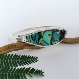 Abalone Bracelet, Mexican Jewellery, Shell Bracelet, Woodland Wedding, Abalone Shell Inlay, Abalone Jewellery, Handcrafted, Silver Plated