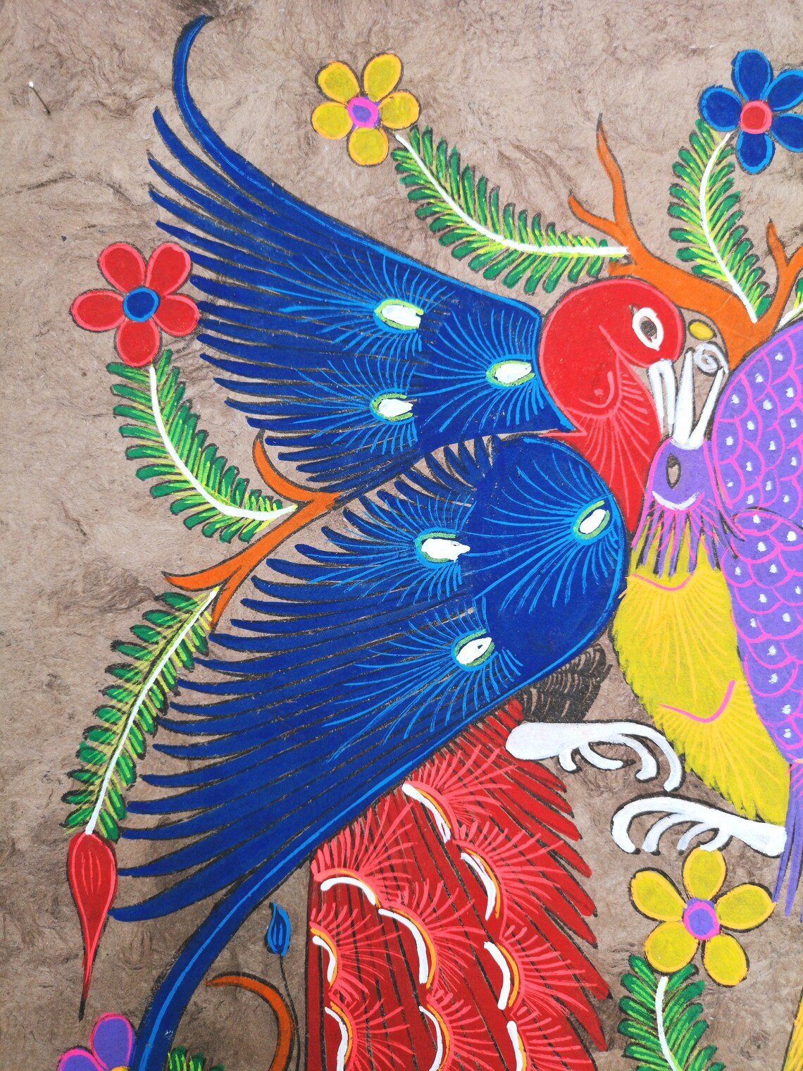 Tropical Birds Mexican Folk Art Housewarming Gift Mexican Etsy