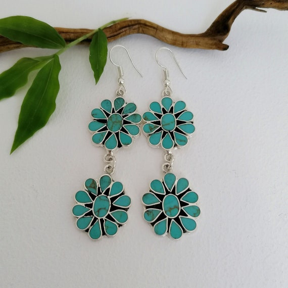 Coral & Turquoise Earrings (from Mexico) – Dem Two Hands