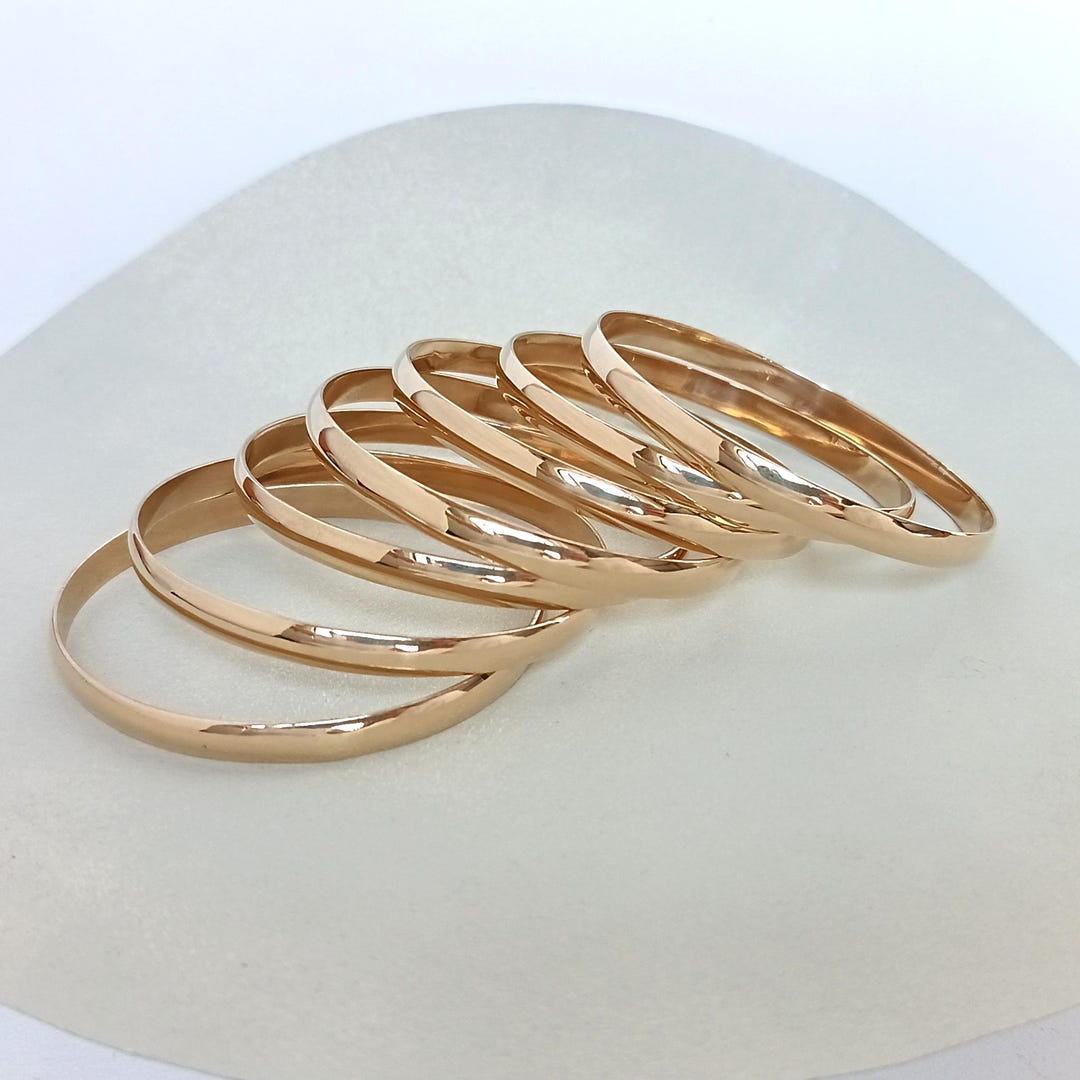 Set of 7 Brass Bangles, Handcrafted Mexican Semanario  display picture 3