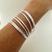 Set of 7 Bangles, Stacking Bangles, Semanarios, Stacking Bracelets, 7 Day Bangles, Mexican Jewellery, Half Round Bangles, Silver Plated 