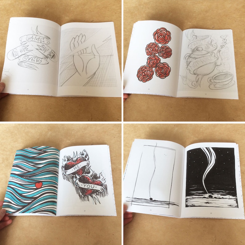 Sketchbook Zine / A5 Artist Book A Collection of Images From Etsy UK