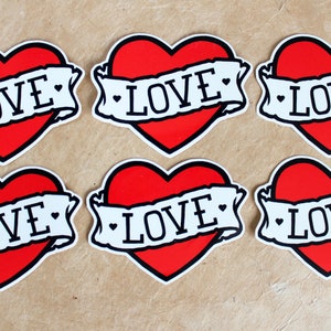 Chris Bourke Art Sticker Pack - LOVE SIX PIECE stickerpakket