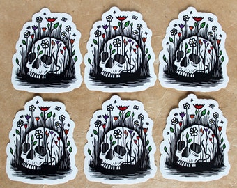 Chris Bourke Art Sticker Pack - In This Life Like Weeds SIX PIECE sticker pack