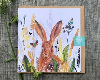 Hare Art Card