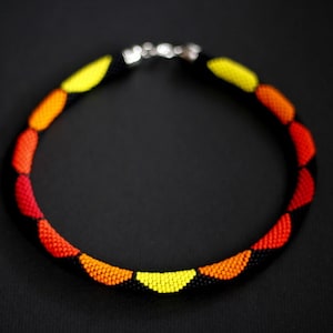 Geometric Necklace, Colorful Necklace, Multicolored Necklace, Red Beaded Necklace, African Style Necklace, Ethnic Necklace MADE TO ORDER
