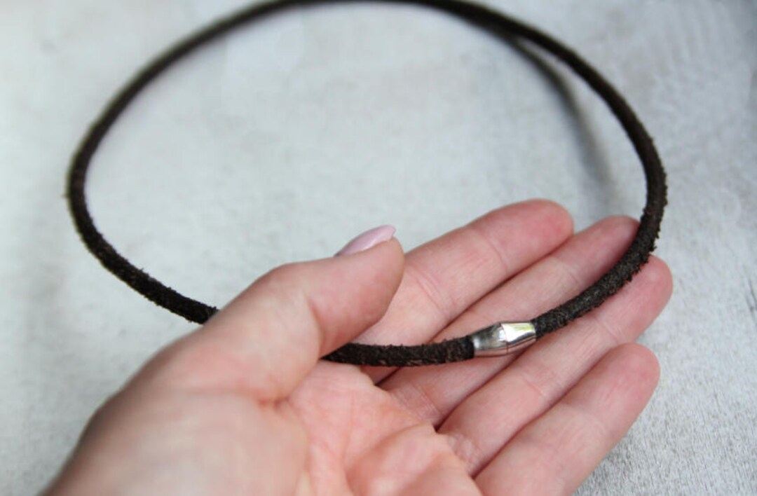 JKJF Collana Girocollo Gotica In Pelle E Lega – Regolabile Con Lucchetto, Accessorio Punk Per Uomo E Donna (Argento) - 2