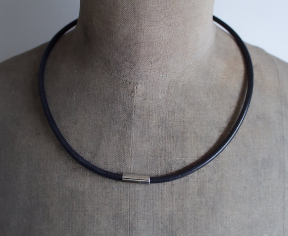 Leather cord necklace cheap with magnetic clasp