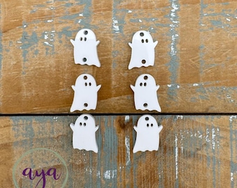 Tiny Cute Ghost Stack Earring Kit, READ Description, Fall Earrings, DIY Earrings, Earring Blanks, White Ghost Blanks, Halloween Spooky Blank