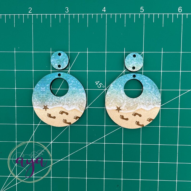 Footprints in the Sand Earring Blanks READ Description Beach Etsy