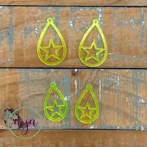 Found Heaven Open Teardrop Blanks, READ Description, Conan Gray Earrings, DIY Earrings, Found Heaven Blanks, Acrylic Earrings, Star Teardrop