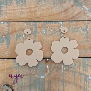 Boho Bloom Earring Blanks, READ Description, Boho Blanks, DIY Earrings, Word Earrings, Acrylic Earrings, Flower Earrings, Flower Dangles