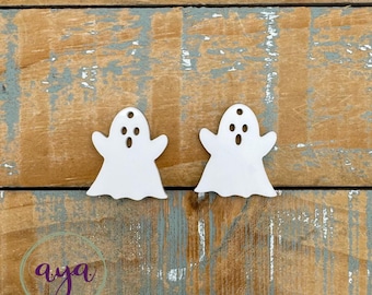 Ghost Dangle Earring Blanks, Acrylic Dangles, Acrylic Blanks, Earring Findings, Halloween Blanks, Boo Face, Halloween Earrings, Spooky Ghost